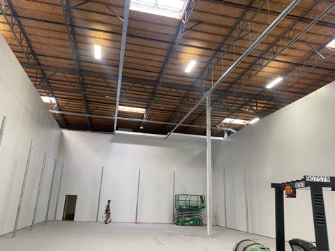 DCW completed food processing facility with high-speed roll-up door